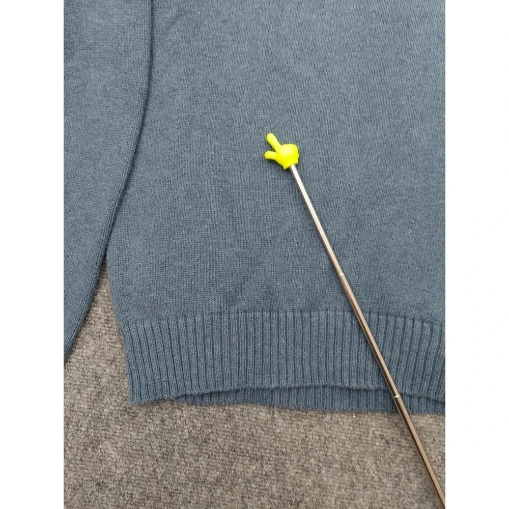 Vtg Polo Ralph Lauren Sweater Men XL Blue 1/4 Zip Cotton Pullover Mock Neck READ